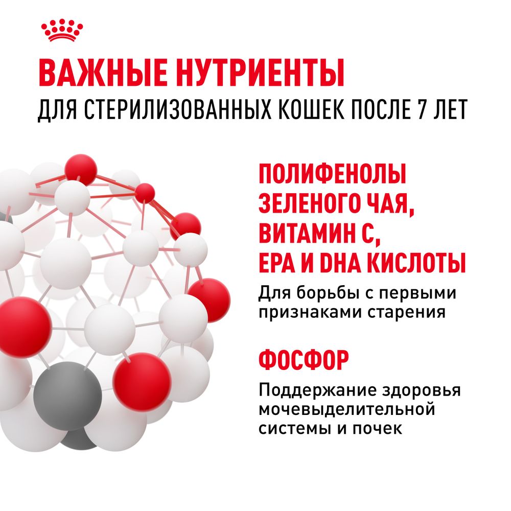 Сухой корм Royal Canin Sterilised 7+ для стерилизованных кошек в возрасте от 7 до 12 лет