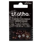 Стразы клеевые стекло 4.7 мм, 5х24 шт, SS20 №17 св.коричневый (Smoked Topaz), Zlatka ZRTG-2024