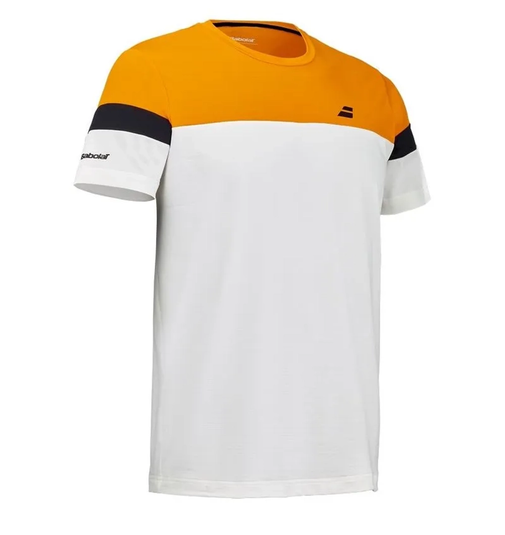 Мужская теннисная футболка Babolat Padel Crew Neck - orange/cream
