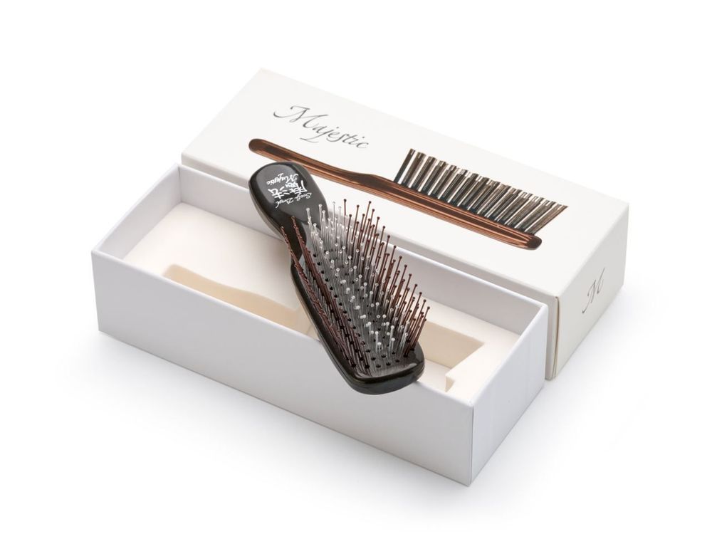 Расческа Majestic Scalp Brush черный кофе (дорожная версия)