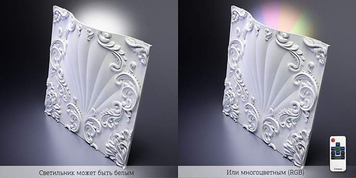 Гипсовые 3D панели Artpole VALENCIA + LED - 8 - 91 - 13 - VALENCIA LED (White)