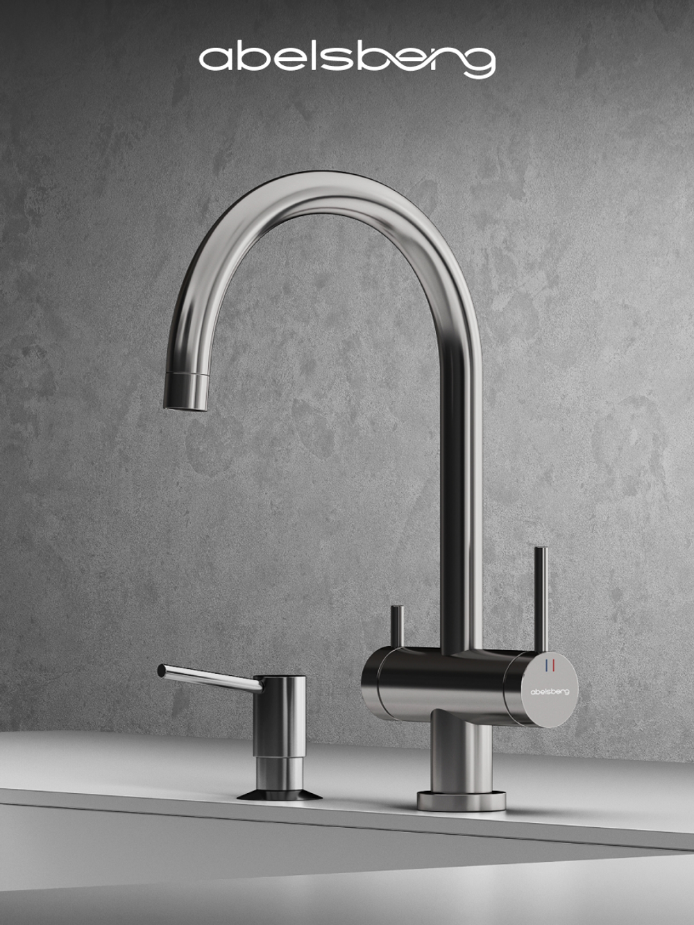 Смеситель для кухни Abelsberg Aera AWF70029CH c возможностью подключения фильтра для воды, цвет глянцевый хром