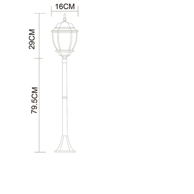Парковый светильник Arte Lamp PEGASUS A3151PA-1BN, 1хE27