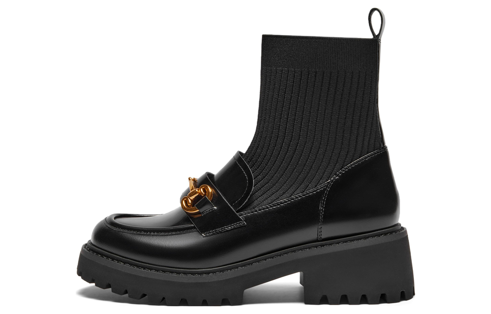 Teenmix Cow Leather Ankle Boots 5.5cm Women"s