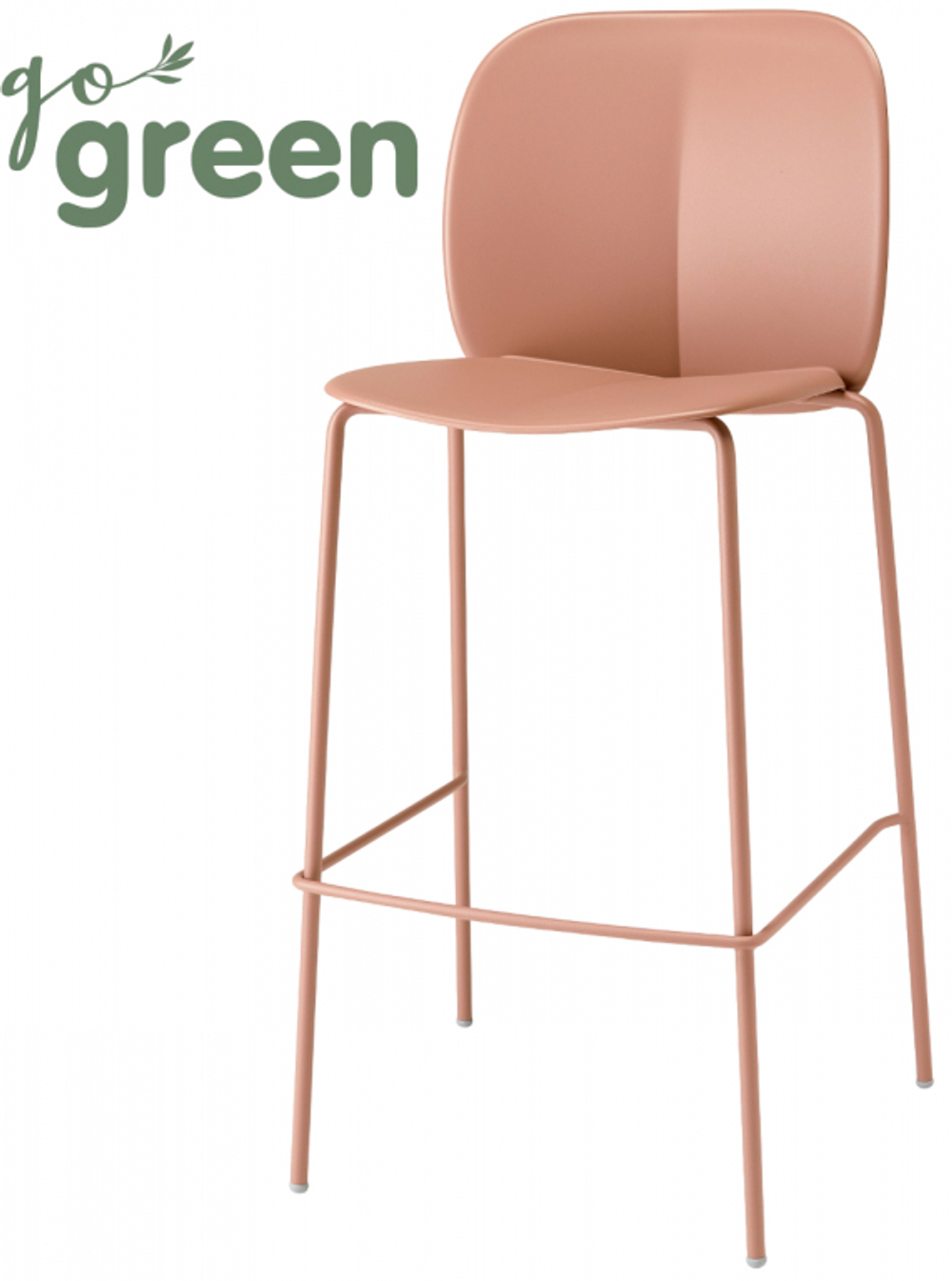 Стул пластиковый барный Scab Design Mentha Go Green, карамельный