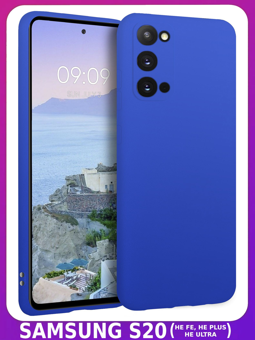 Мягкий Soft Touch чехол из силикона для SAMSUNG GALAXY S20 (не ULTRA / FE / PLUS!) с бархатной подкладкой