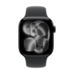 Apple Watch Series 11, 46 мм корпус из алюминия цвета «Jet Black», ремешок Sport Band размера S/M цвета «Black»