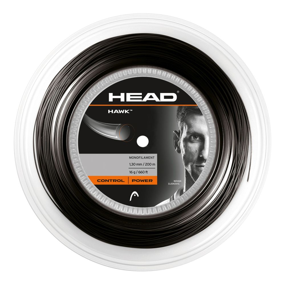Струны теннисные HEAD Hawk String Reel 200m - Black