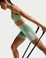 Nike Universa Женские велосипедные шорты с высокой талией и без шва спереди, длина 13 см