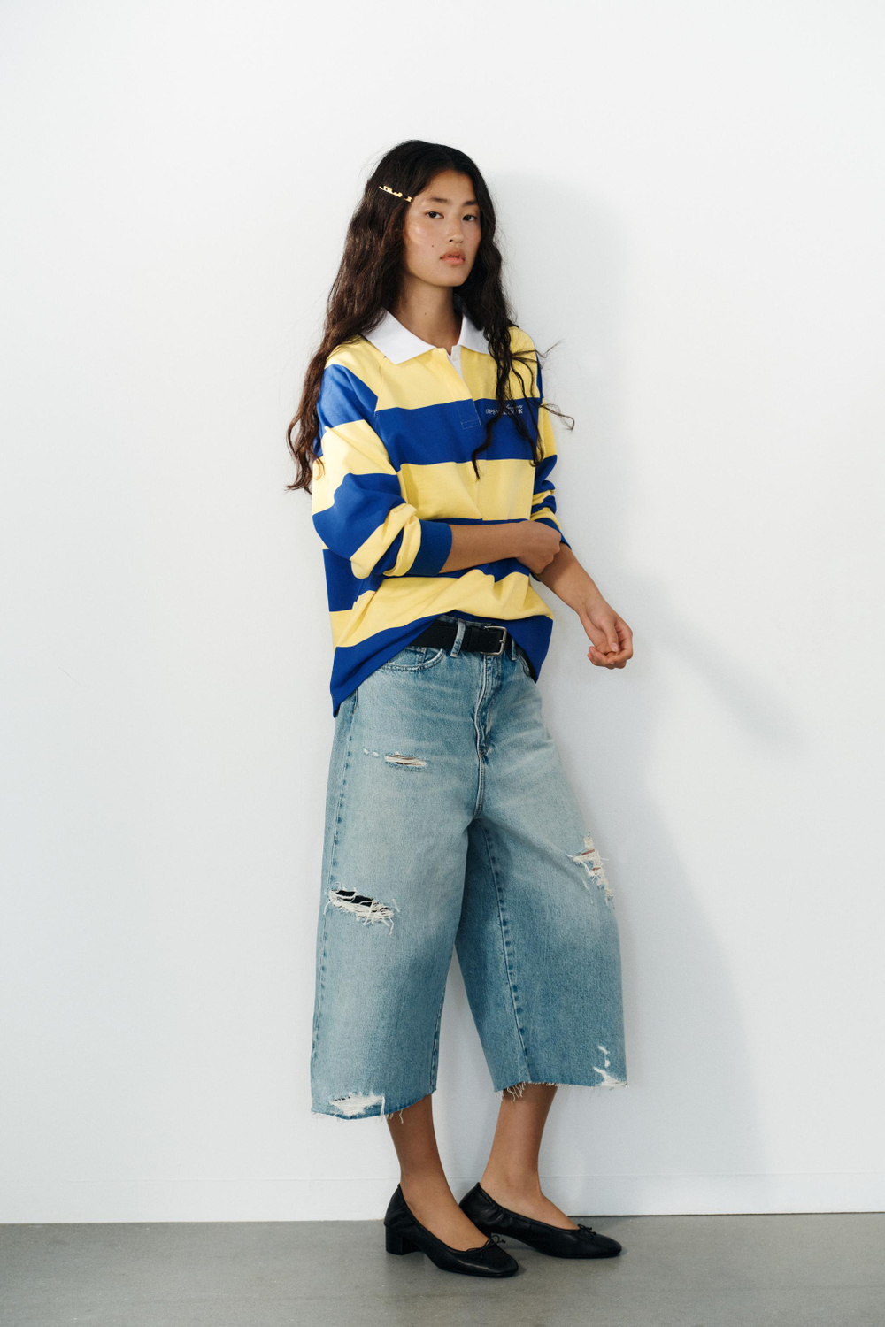 ПОЛО В ПОЛОСКУ С ВЫШИВКОЙ — ZARA