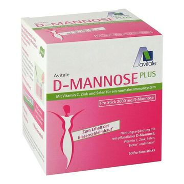 Avitale D-Mannose Plus 2000 мг + Ниацин для поддержания нормальных слизистых оболочек