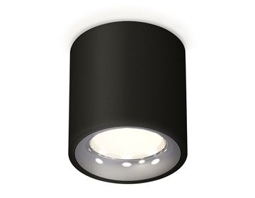 Комплект накладного светильника 1*MR16 GU5.3 XS7532022 SBK/PSL черный песок/серебро полированное (C7532, N7012) DIY System Complects Ambrella