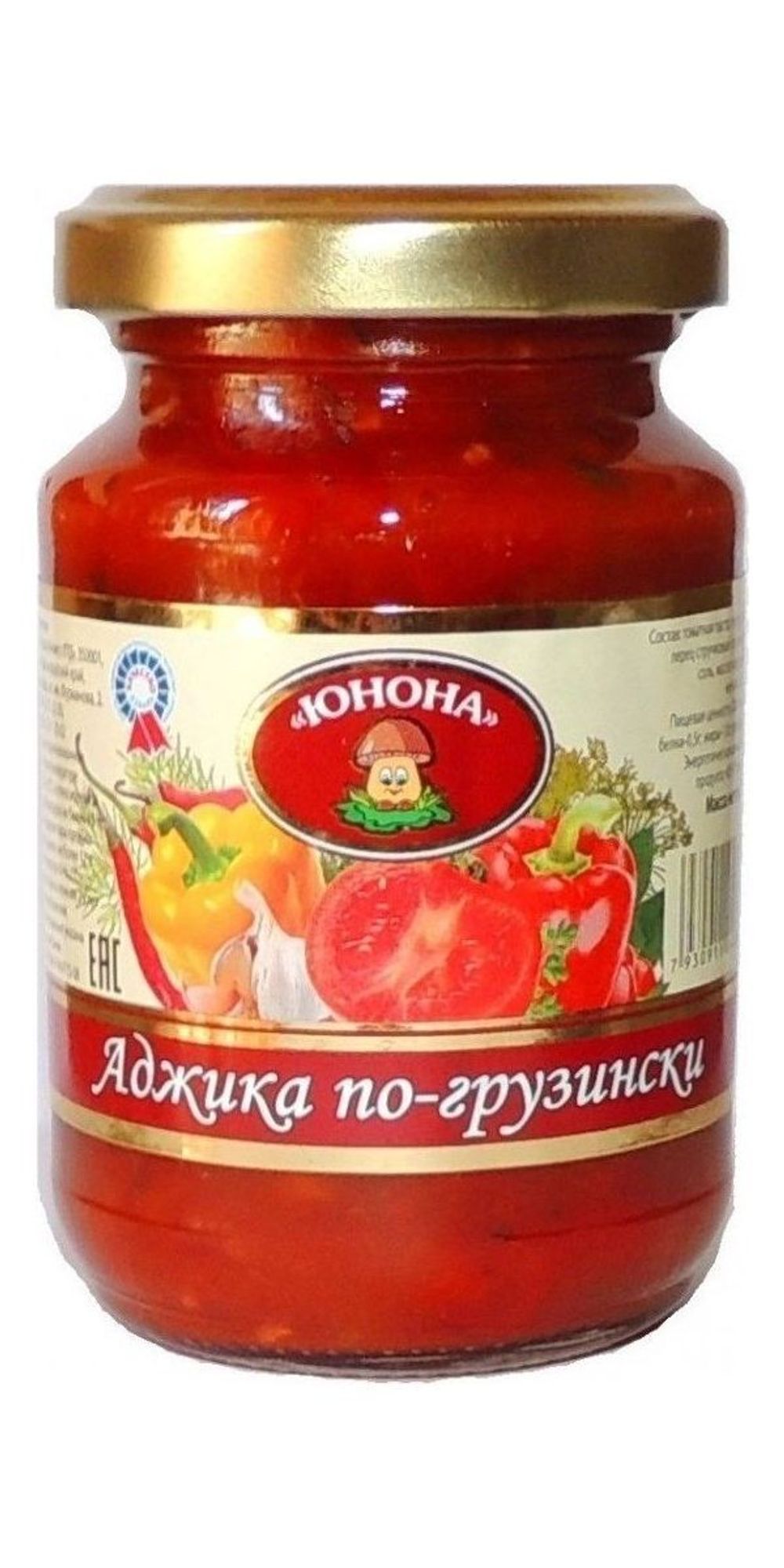 Соус томатный Аджика по-грузински 250 г ст/б Юнона