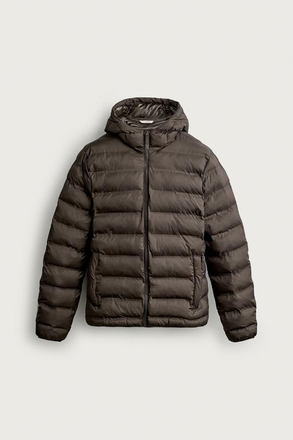 ZARA ЛЕГКАЯ СТЕГАНАЯ КУРТКА WATER REPELLENT, РОЗОВАТО-КОРИЧНЕВЫЙ