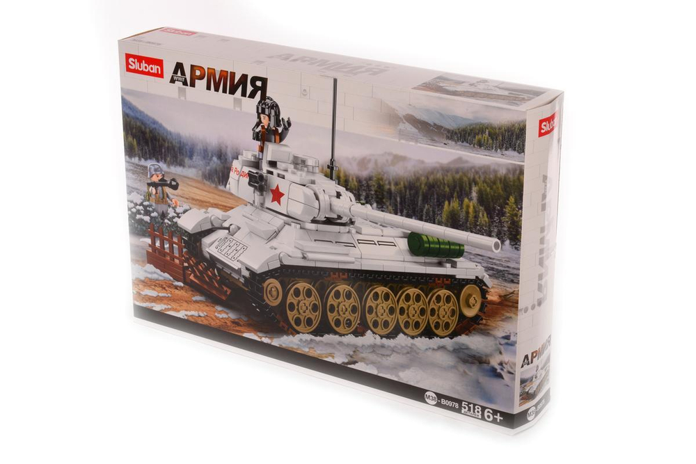 Конструктор блочный Слубан Армия Танк 518дет., коробка M38-B0978