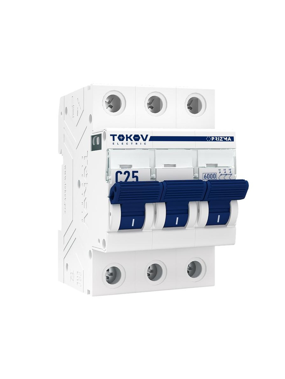 Выключатель автоматический модульный 3п C 25А 6кА PRIZMA TOKOV ELECTRIC TKE-PZ60-MCBI-3-25-C