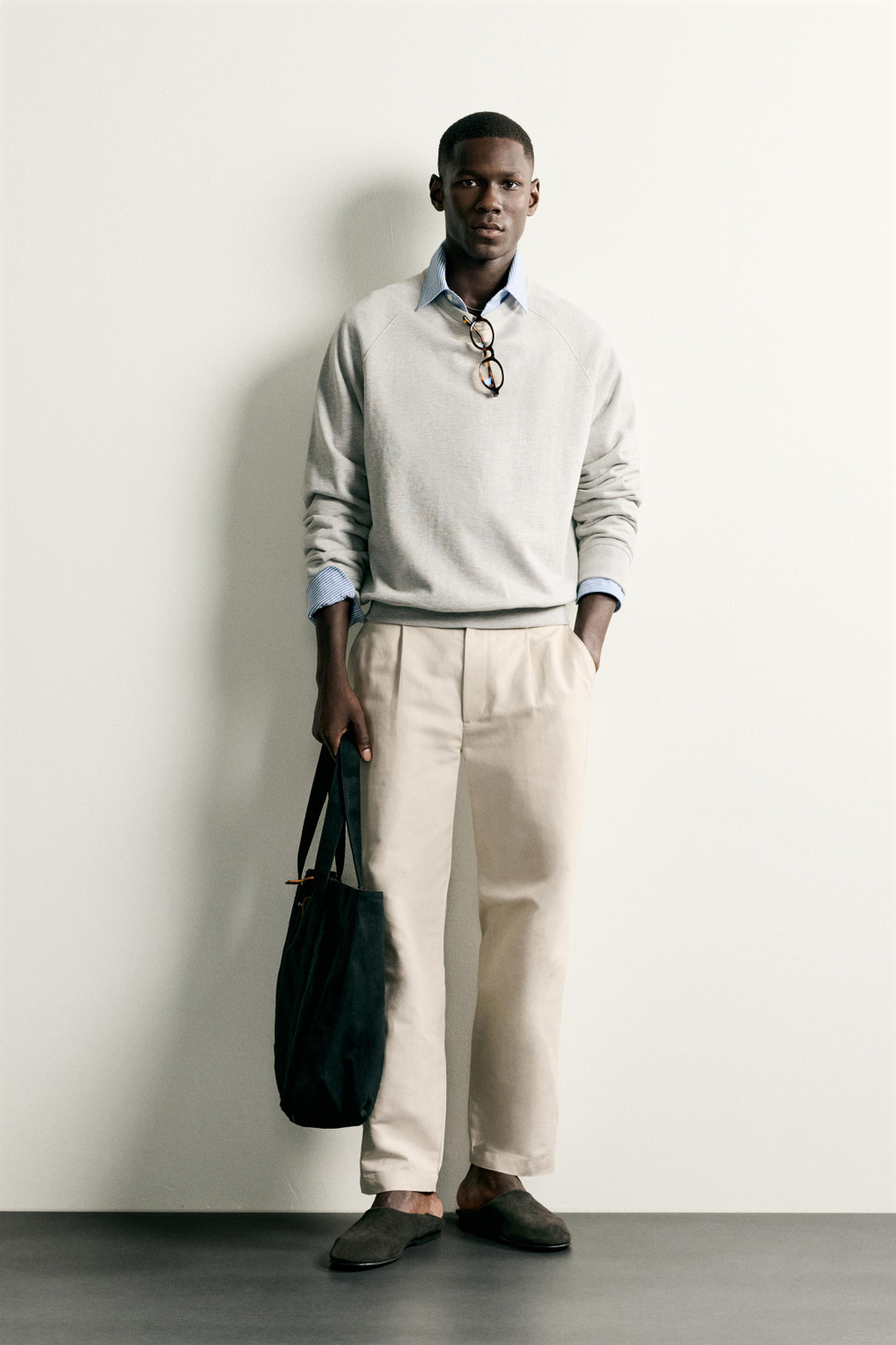 БРЮКИ RELAXED FIT ИЗ ХЛОПКА И ЛЬНА — ZARA · 0706/670
