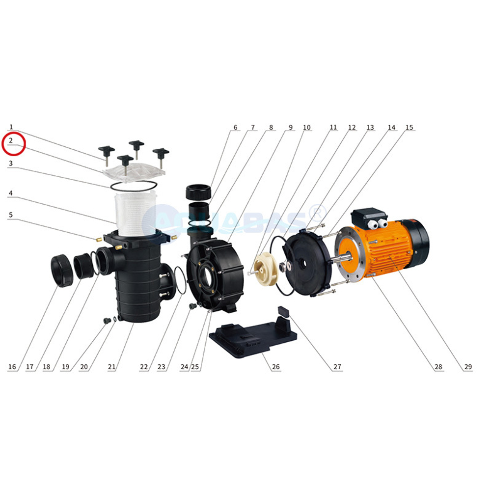 Крышка префильтра насоса Glong FCP-2200A/3000A/4000A (FCP2200A-02)