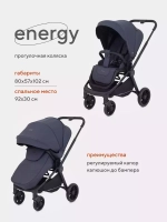 Коляска детская RANT basic "ENERGY" RA096 Graphite
