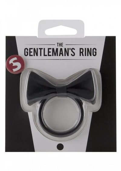 Черное эрекционное кольцо Gentlemans Ring (Цвет: черный)