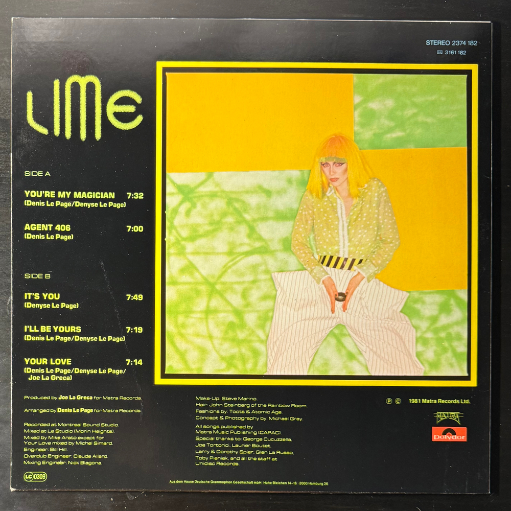 Lime – Your Love (Германия 1981г.)