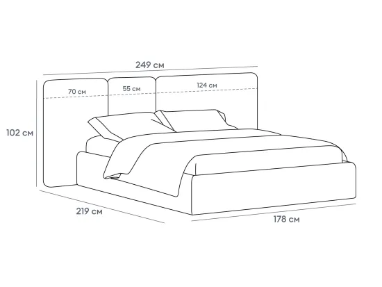 Кровать Atessa с подъемным механизмом 965107
