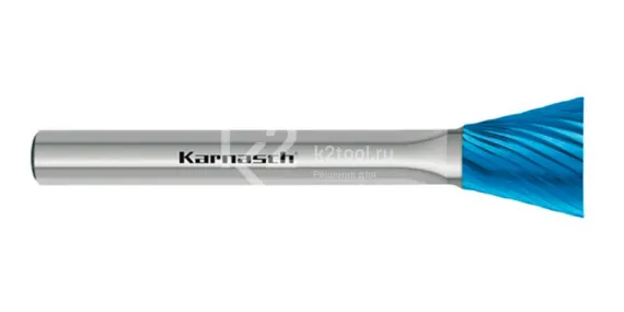 Борфреза твердосплавная Karnasch форма N, 3х5х3х38 мм, насечка HP-2, покрытие Blue-Tec, арт. 11.5099-005