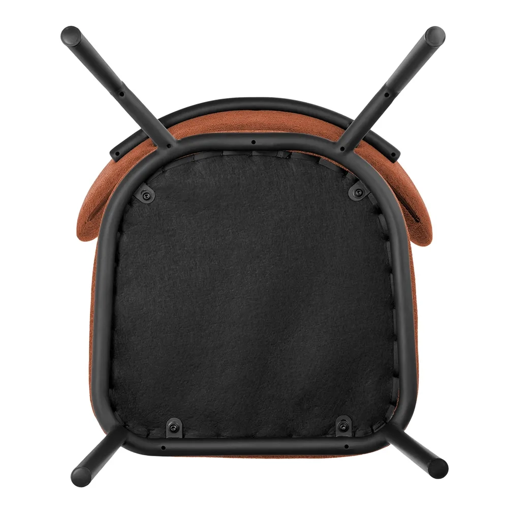 Стул Bradex Home Lucas 2 терракотовый шенилл с чёрными ножками