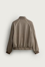 КУРТКА RELAXED FIT С КОНТРАСТНЫМ УЗОРОМ ГУСИНАЯ ЛАПКА — ZARA