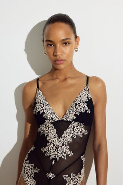 Кружевное боди с чашками - H&M