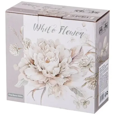 Салатник фарфоровый 800мл 15,5*7см «WHITE FLOWER»