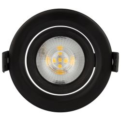 Светильник светодиодный встраиваемый ЭРА KL LED 22A-5 4K BK 5Вт 4000K круглый поворотный черный | Встраиваемые LED светильники