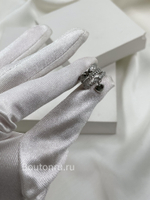 Кафф тройной с сердцем серебристый