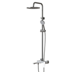 Душевая система 35к MIXLINE МЛ41-06(ML41-06)"Кристалл"излив лейка 3 поз.+лейка"Троп. душ"БЕЛЫЙ/ХРОМ