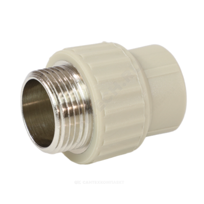Муфта PP-R комбинированная серая Дн 25х1" НР VALFEX 10130225Г