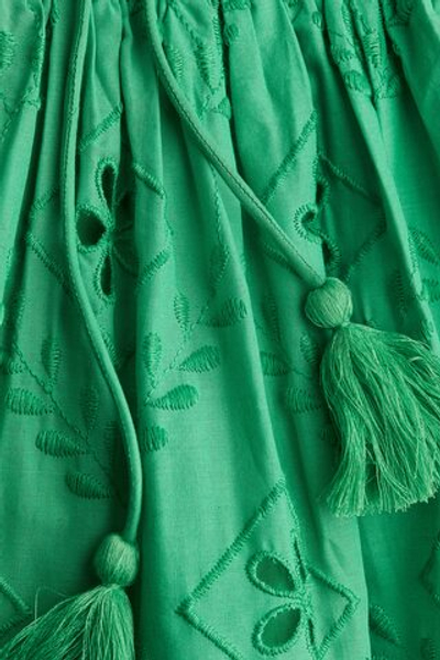 Платье с вышивкой — Зелёный - H&M