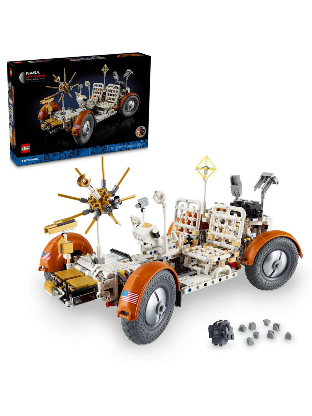Конструктор Лего Техник Луноход НАСА Аполлон 42182 | LEGO Technic NASA Apollo Lunar Rover LRV набор 1913 деталей 18+