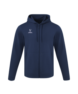 Флисовое худи на молнии ESSENTIAL Cotton Fleece FZ Hoodie, темно-синий