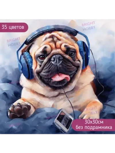 Алмазная мозаика животные без подрамника 30х30