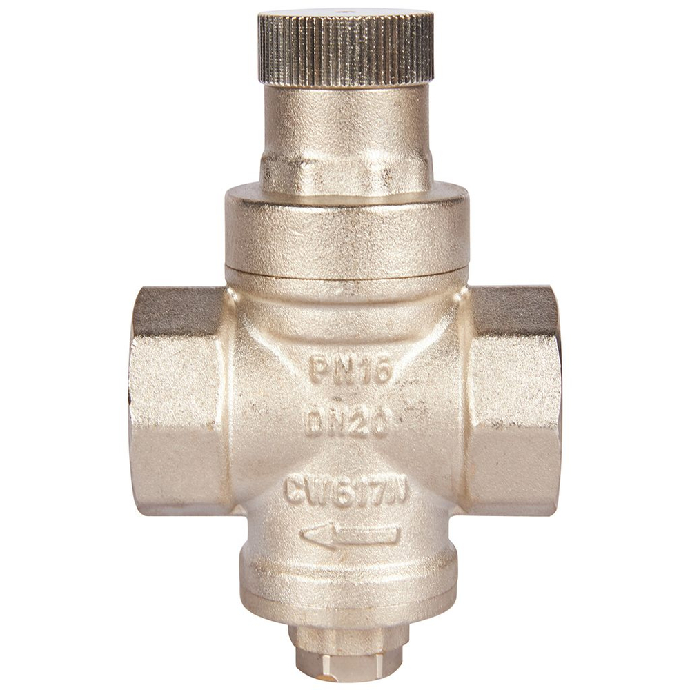 Регулятор давления поршневой ROMMER - 3/4" (ВР/ВР, PN16, Tmax 100°C, настройка 1-6 бар)