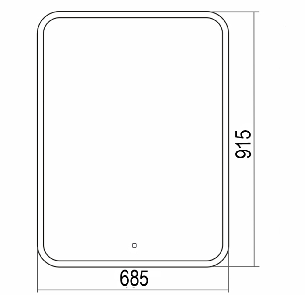 Зеркало Azario Стив-4 70 см LED-00002316 с подсветкой