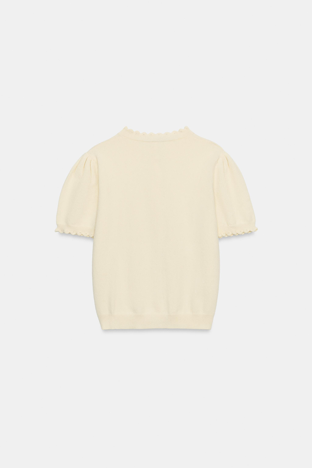 ТРИКОТАЖНЫЙ КАРДИГАН С КОРОТКИМ РУКАВОМ — ZARA