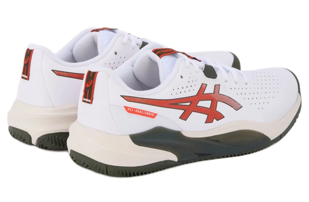 Теннисные кроссовки Asics Gel-Challenger 15 Clay - white/cherry tomato