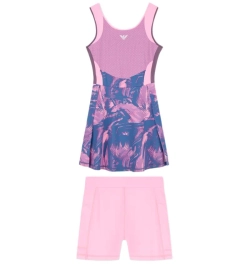 Теннисное платье EA7 Woman Jersey - fancy iris orchid