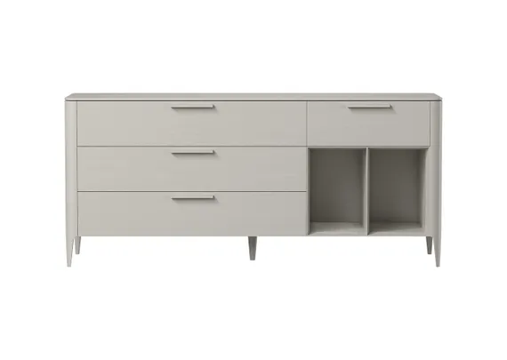 Тумба Type oak 4 ящика 2 полки ширина 180 см (серо-бежевый)