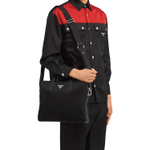 PRADA Saffiano Leather Briefcase, Handbag Men"s Black