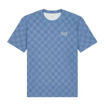 Мужская теннисная футболка EA7 Man Jersey - optical blue/china