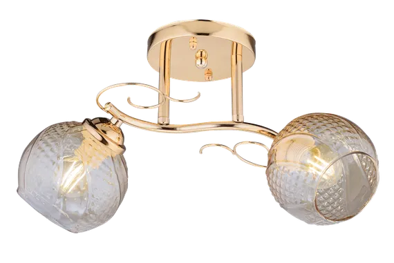 Люстра потолочная Rilon 06684/2 GOLD, 2×40 Вт, золотая