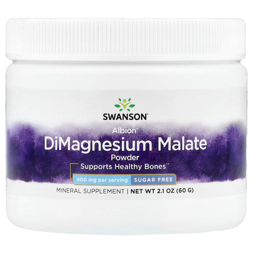 Swanson Vitamins, Димагний малат в порошке, 60 г (2,1 унции)
