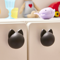 IKEA GREJSIMOJS  (ИКЕА ГРЕЙСИМОЙС)  -  Ручка-кнопка, 2 шт. - антрацит/кошка 38 мм